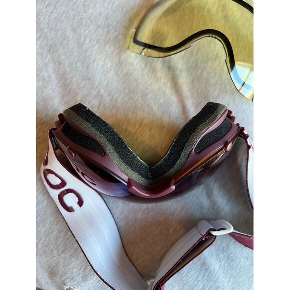 Poc Lobes ski snowboard goggles mid & low light lenses maroon strap snow winter - Picture 10 of 11
